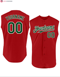 Customizable Sleeveless Breathable Baseball Jersey Full Front Buttoned Vest Custom Logo Number Printed Design Custom Color Size - Product Image 4