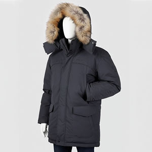 Chaqueta Parka Larga Acolchada con Capucha, Impermeable, Informal, de Invierno, con Forro de Lana, Cierre de Cremallera, Servicio OEM Personalizado para Hombre - Product Image 3