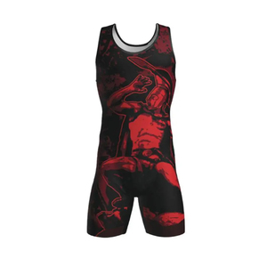 Maillot de lutte extensible de haute qualité pour hommes pas cher Sublimation Gym Training Body Suit Logo avant pour Powerlifting Fitness - Product Image 2