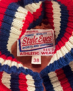 แจ็กเก็ตมันตันสไตล์วินเทจสำหรับผู้ชายเสื้อแจ็กเก็ตกันหนาวหนังสีน้ำตาลแดงมีแพทช์เย็บคุณภาพสูงเสื้อแจ็คเก็ตเบสบอลวิทยาลัยสำหรับผู้ชาย - Product Image 4