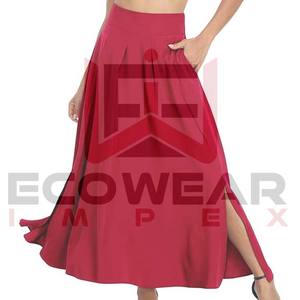 Falda de Punto Mini para Mujer, Nueva Colección 2025, Venta al por Mayor de Fábrica, Elegante, Transpirable, Informal, de Moda, 100% Algodón, Corte en A - Product Image 3