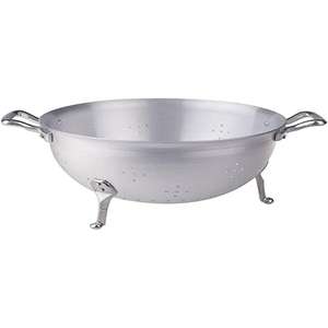 Grand égouttoir à légumes en acier argenté de forme ronde, idéal pour les tâches de lavage de fruits et légumes, qualité supérieure - Product Image 1