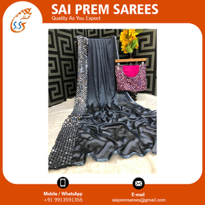 ส่าหรีผ้าไหมเนื้อนุ่มคุณภาพสูงสำหรับผู้หญิงเนื้อเรียบและสีที่หลากหลายเหมาะสำหรับสวมใส่ในงานปาร์ตี้ - Product Image 2