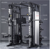 Usine PINJIAN complète en acier SmithMachine Trainer Portique Squat Frame Home Multi-functional Smith Machine pour l'intérieur