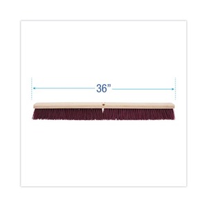 Boardwalk 36 In. Tête de brosse pour sol avec un diamètre de 3,25 pouces Brosses rigides en polypropylène marron, état neuf - Product Image 2