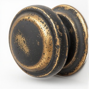 Premium <b>Black</b> Finished Uneven Shape Aluminum <b>Door</b> <b>Knob</b> Handcrafted Detailing European Design for Hotel Apartment Decorative - Product Image 6