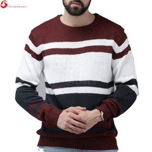 Nouveau dernier chandails pour hommes personnalisés Anti-rides décontracté mode col rond pull manches longues saison d'hiver respirant 100% - Product Image 1