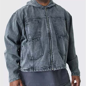 Veste en jean pour homme à prix abordable, veste d'hiver, OEM, grande taille, streetwear, service OEM de haute valeur, veste en jean durable pour homme - Product Image 1