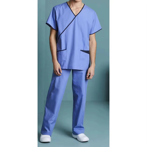 Offre Spéciale hommes survêtement ensemble de gommages de haute qualité Anti-rides lavable tissu doux infirmière gommages uniformes d'hôpital - Product Image 5