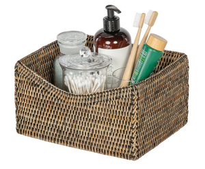 Panier de rangement multifonctionnel en rotin blanc et noir naturel fait à la main par Sisu Handicraft, écologique et sans danger pour les aliments - Product Image 6