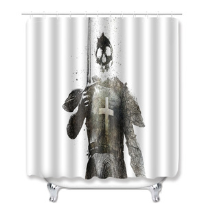 Ensemble de tapis de salle de bain personnalisés à motif de crâne, antidérapant, avec rideau de douche et tapis de bain - Product Image 4