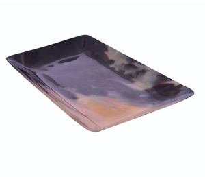 Plateau de rangement décoratif de mariage moderne en corne de buffle, taille personnalisée, fait à la main, fournitures hôtelières avec design gravé - Product Image 4