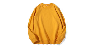 Sudadera de Cuello Redondo Vintage para Mujer, Talla Grande, 100% Algodón, Resistente al Viento, Ecológica, Teñida Lisa, al por Mayor, para la Temporada de Invierno - Product Image 3