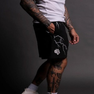 400Gsm Heavyweight French Terry Cintura elástica Acid Wash Sweat Shorts Sun Faded Shorts para hombres Pantalones cortos para hombres - Product Image 3