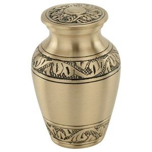 On Demand Black Color Enamel Finish <b>Texture</b> Aluminum Urns for Human Ashes Adult Male & Female for Funeral at Wholesale Price - Product Image 3