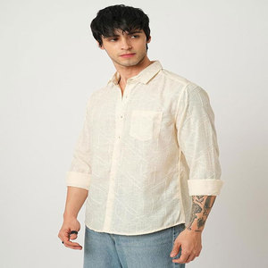 Camisas de manga larga informales personalizadas de alta calidad para hombre, moda transpirable antiarrugas para verano, venta al por mayor para adolescentes - Product Image 4