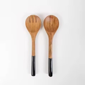 Cuchara para servir de madera y resina Atractiva ensalada para servir Cucharas de madera y resina Diseño moderno - Product Image 1