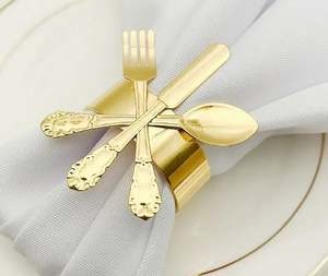 Modern Luxury Iron <b>Napkin</b> Rings Stocked Stylish Designer Table Accessories for Weddings & <b>Parties</b> Formal Settings - Product Image 2