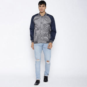 Custom Logo OEM Design Coated Long <b>Thin</b> Stand Collar Windproof Satin Baseball Mens Winter <b>Waterproof</b> Bomber <b>Jacket</b> Casual - Product Image 5