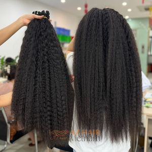 ผมหยักศกสีดำธรรมชาติสีดำหยิกเป็นลอนสำหรับผู้หญิงความงาม - Product Image 2