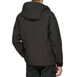 Veste Softshell imprimée de logo personnalisé pour hommes coupe-vent de couleur unie de haute qualité imperméable pour l'hiver vente en gros à bas prix - Product Image 3