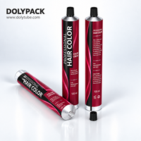 Emballage personnalisé en tube pliable en aluminium de 100 ml pour la pâte colorante pour cheveux, la crème, la lotion, les produits de soin de la peau