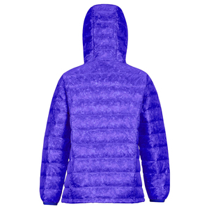 Chaqueta acolchada cálida de invierno ligera para mujer, chaqueta de manga larga con cremallera completa con cuello levantado y decoración de patrón, abrigo corto de plumón - Product Image 2