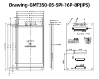 Module LCD TFT GoldenMorning 3,5 pouces, résolution 320x480, contrôleur ILI9488, couleur intégrale, SPI 4 fils/parallèle 8-16 bits, 9-16-24 broches