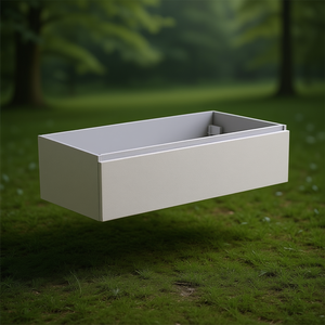 Mobile Lavabo Sospeso Koricini Vieste Grigio Perla con 1 Cassetto 90x25x50 cm - Product Image 3