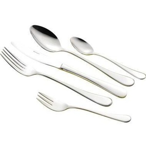 Esmeyer pour CELINE – Ensemble de couverts réutilisables en acier inoxydable 18/10 poli argenté, 6 pièces, comprenant cuillères, fourchettes, cuillères à café et cuillères à gâteau - Product Image 1