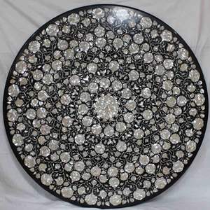 Mesa de centro con incrustaciones de mármol, mesa de centro artesanal tradicional, muebles de sala de estar con incrustaciones de piedras preciosas, elegante, lujoso terciopelo Aura - Product Image 2