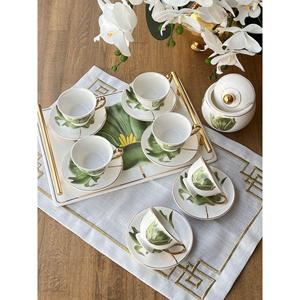 Tazza di caffè turco fiore verde 15 pezzi per 6 persone - Product Image 2
