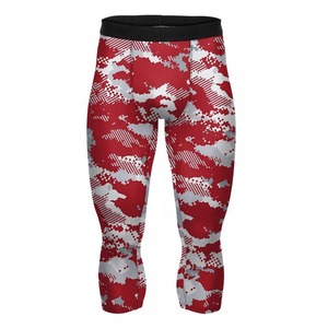 ยิมสวมใส่ถุงน่องยืดยืดหยุ่นที่กำหนดเองการบีบอัดถุงน่องพิมพ์ผู้ชายกีฬากางเกงออกกำลังกายเสื้อผ้าผู้ชาย - Product Image 4