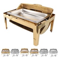 Plats de service en acier inoxydable poli de luxe pour la restauration, les mariages et les restaurants, capacité personnalisée, taille et logo personnalisables