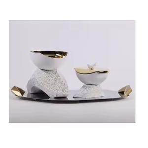 Taza de incienso con quemador Bakhoor de metal pulido para fragancia suave y ajuste acogedor para el hogar - Product Image 1