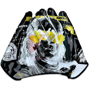 Gants de football américain personnalisés Tailles adultes Gants de receveur à paume collante Haute qualité Gants d'entraînement antidérapants - Product Image 1