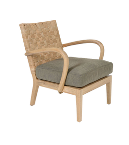 เก้าอี้พักผ่อนไม้สักแท้ แข็งแรง ทนทาน หุ้มเบาะนุ่มสไตล์โมเดิร์น พร้อมดีเทลหวาย สำหรับบ้าน โรงแรม และอพาร์ตเมนต์ - Product Image 6