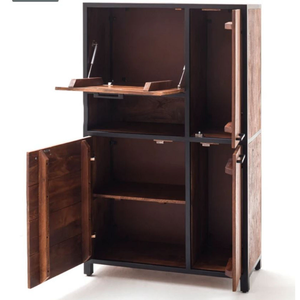 Muebles modernos Gabinete de sala de estar de madera maciza Elegante unidad de almacenamiento de madera con cajones y estantes para interiores del hogar - Product Image 5