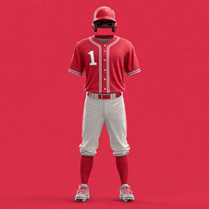 Uniforme de Béisbol 100% Poliéster, Conjunto de Pantalones y Camiseta de Béisbol con Líneas a Rayas, Uniformes de Béisbol de Alta Calidad Unisex - Product Image 1