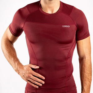 T-shirt de sport respirant et à séchage rapide pour homme, coupe ajustée, manches courtes, protection anti-UV, idéal pour l'été et l'entraînement en salle de sport – Vente en gros - Product Image 1