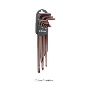 Jeu de clés Torx étoile métriques extra longues LIPRO de haute qualité, 9 pièces, T10-T50 |   Acier au chrome-vanadium durable pour l'automobile et l'industrie - Product Image 4