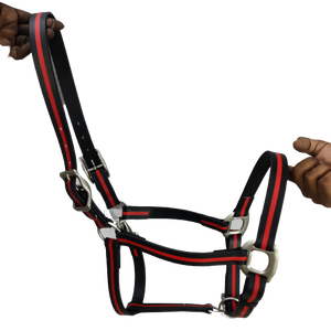 Venta al por mayor de aduanas, duradero, de alta calidad, fuerte, indestructible, cuerda Halter, cuerdas de plomo, caballo, nailon, Halter al mejor precio - Product Image 1