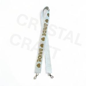 Customized White Gold Seed Bead Bag Straps Unique Shape and Design Beaded Purse Strap <b>Fashion</b> <b>Accessories</b> - Product Image 4