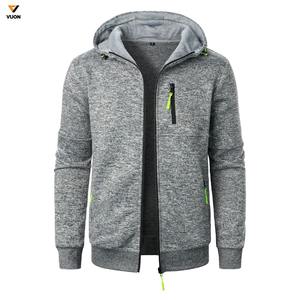 Sweat à capuche zippé de luxe personnalisé pour hommes en polaire de coton coupe boxy épais vierge avec fermeture éclair pour l'hiver - Product Image 2