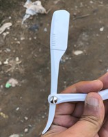 Rasoir droit professionnel Saaqaans Enterprises en acier inoxydable avec manche en plastique, lame unique de sécurité, noir et doré, haute qualité