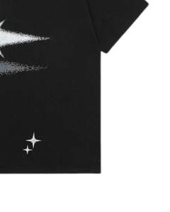 Camiseta Personalizada para Hombre, Negra, con Estampado Gráfico de Estrella, Estilo Urbano, de Algodón, Manga Corta, Corte Holgado, Informal, Moderna - Product Image 6