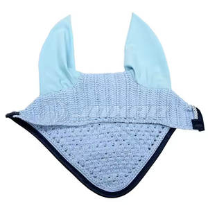 Noise Reducing Horse Riding Ear <b>Bonnet</b> With Comfortable Fit And Durable Crochet Construction - Product Image 2