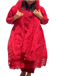 Nueva llegada mujeres puro algodón Kurta pantalón Dupatta conjunto último niñas Kurti diseño 2024 paquistaní Salwar Kameez 3 piezas conjuntos - Product Image 1