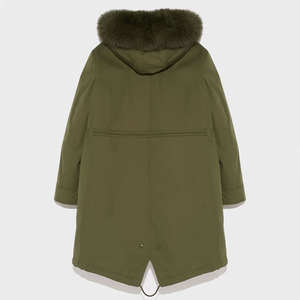 Nuevo Estilo 2025, Abrigo Largo de Plumón para Mujer, Chaqueta Acolchada con Capucha, Chaqueta de Plumón de Ganso con Capucha de Piel, Chaquetas Parka con OEM - Product Image 4