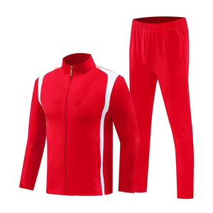 Chándal ligero transpirable para hombre de otoño invierno con pantalones de manga larga y chaqueta con cremallera personalizable - Product Image 1